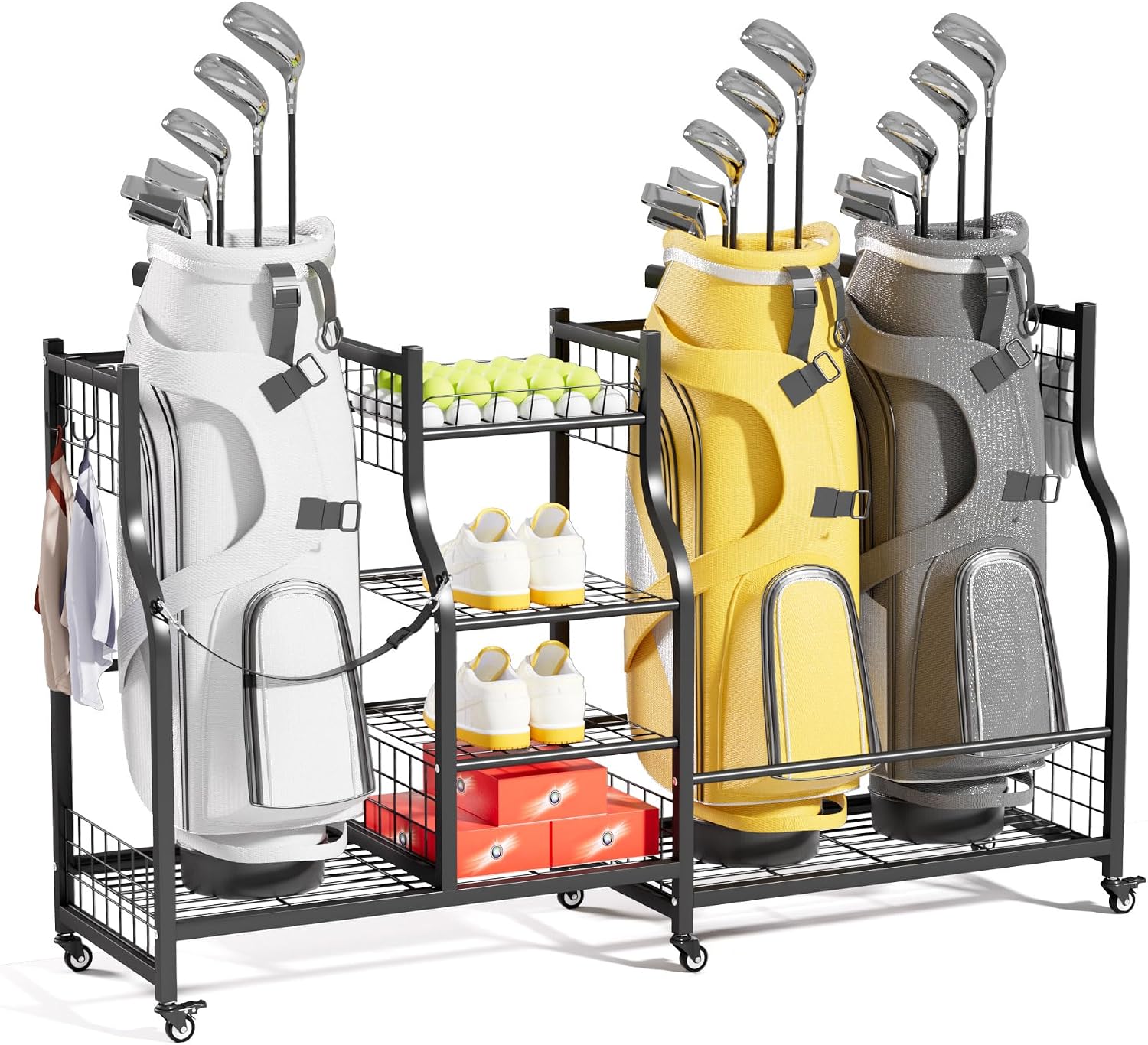 Sports Equipment Storage Rack - 골프백 보관 랙 정리대, 헤비듀티 골프백