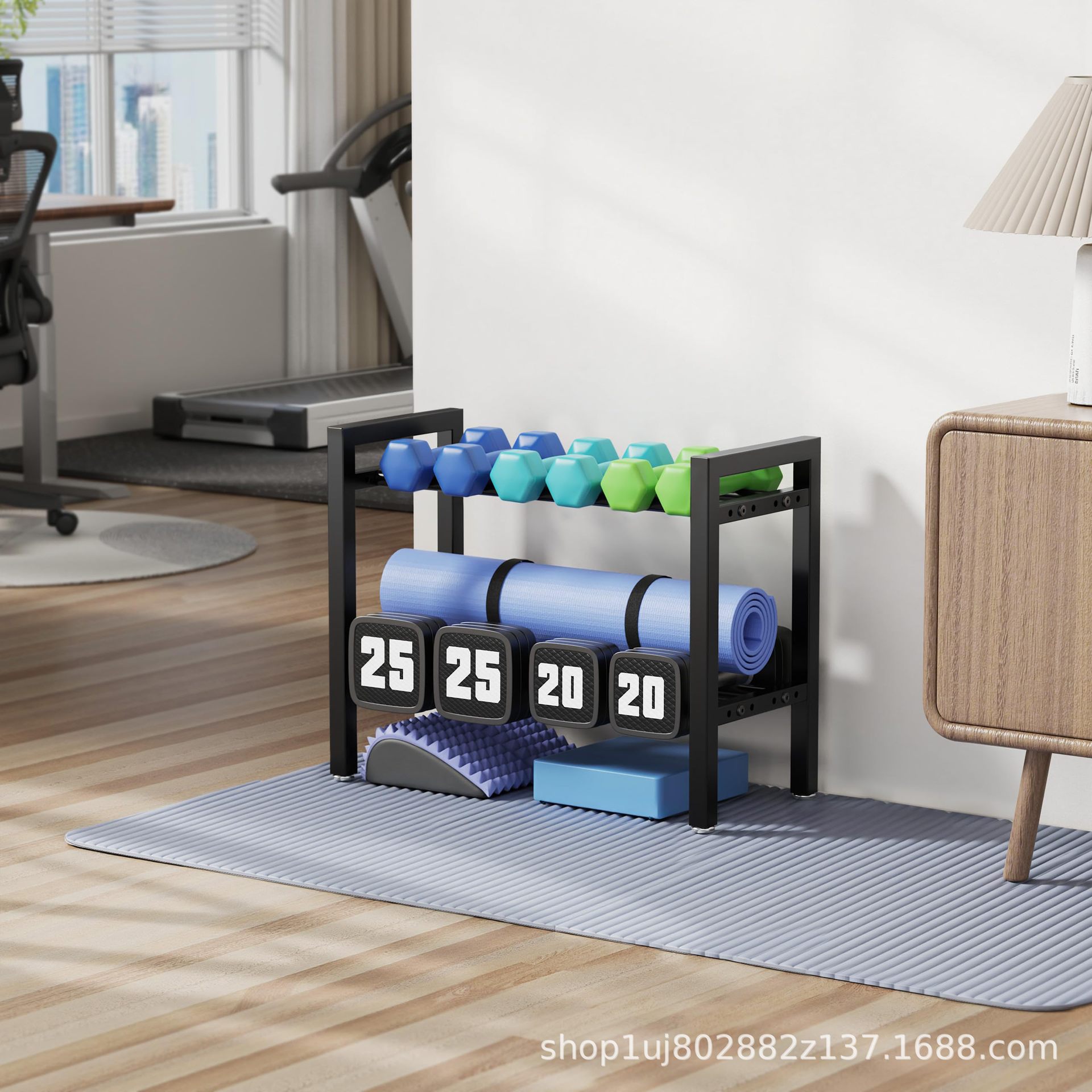 Sports Equipment Storage Rack - 조절 가능한 금속 덤벨 랙, 홈짐용