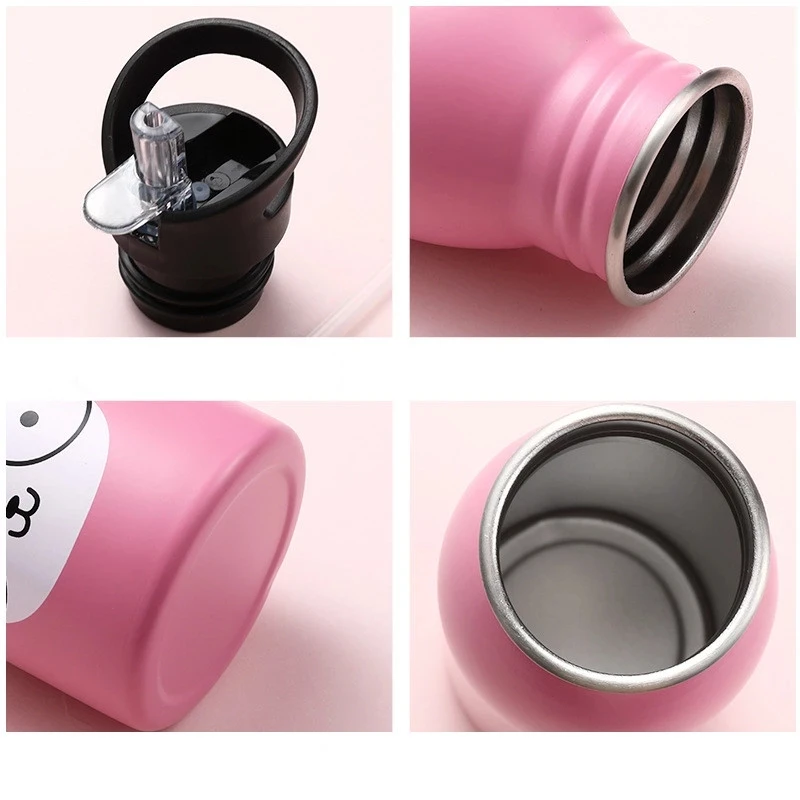 500ML 스테인리스 스틸 물병 빨대 포함 귀여운 물병 - Sports Equipment 7 Year Old 리뷰 및 가격