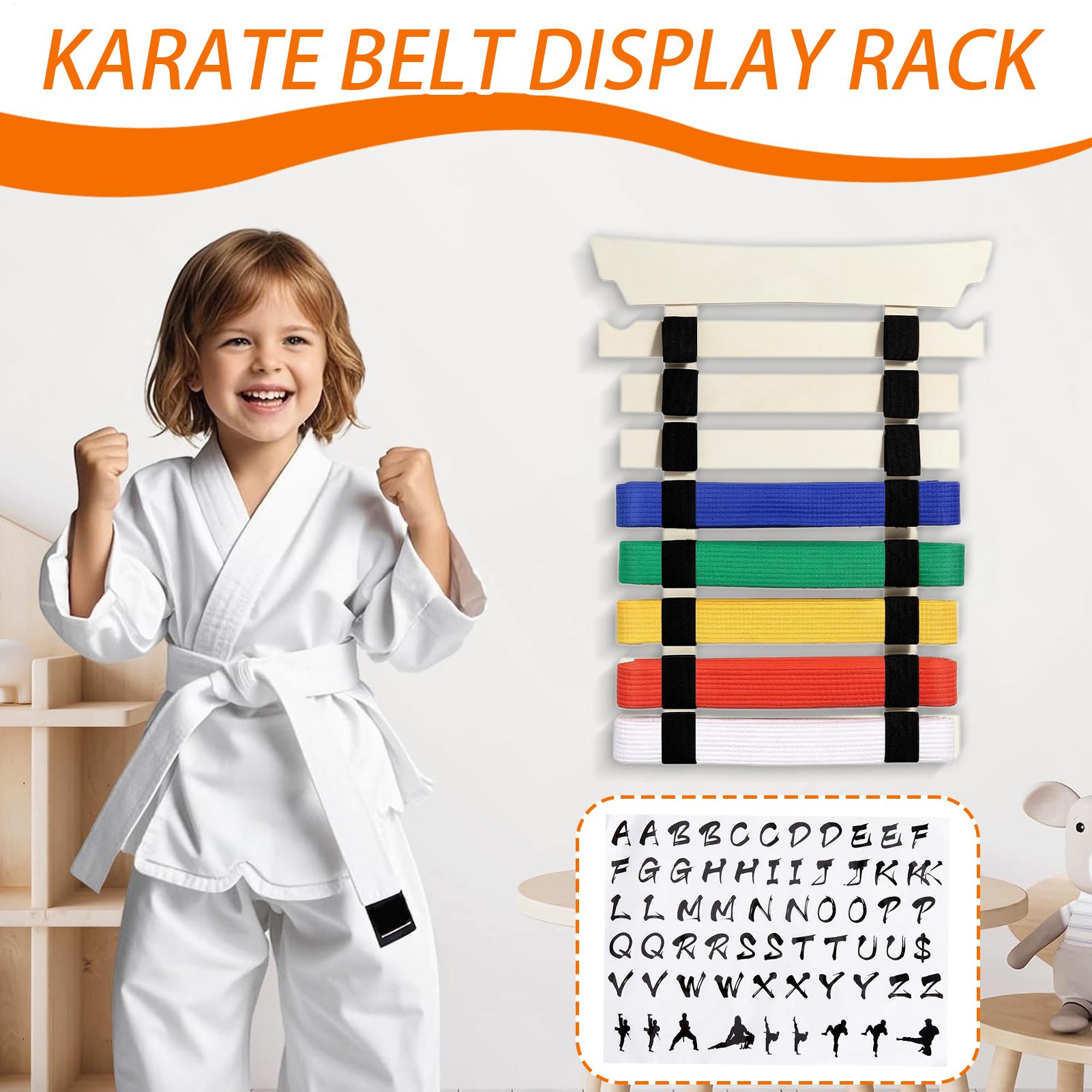 가라테 벨트 랙 행거와 스티커가있는 가라데 벨트 주최자 - Sports Equipment Storage Rack 리뷰 및 가격